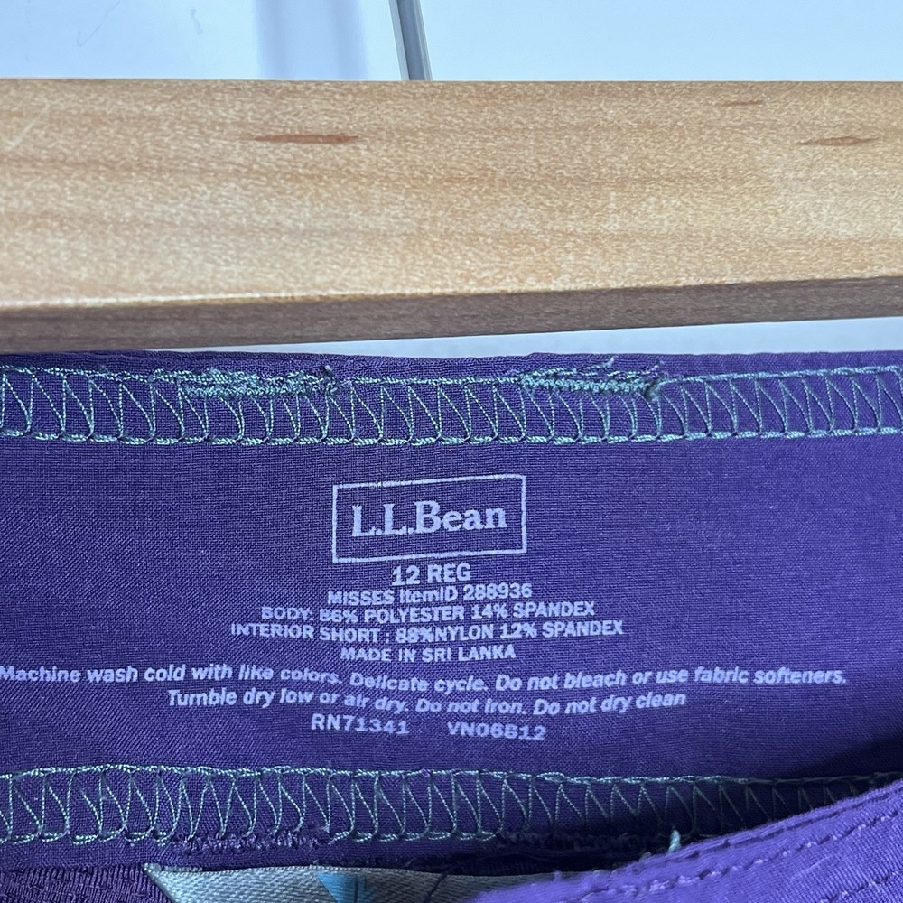 LL Bean Hiking Skort Purple Womens Size 12 Utility Outdoor Skirt Active Athletic - Picture 4 of 6